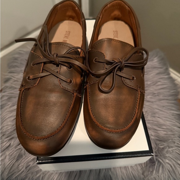Steve Madden Shoes - Steve Madden Brown Leather Boat Shoes
